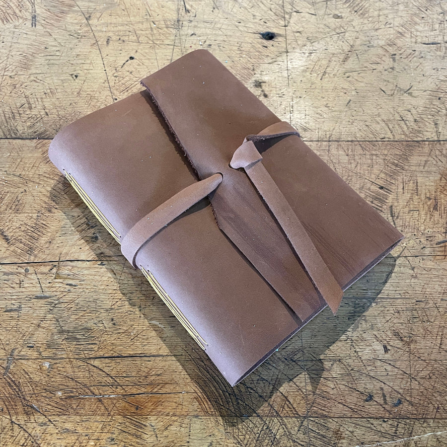 Hand Bound Leather Journal Brown