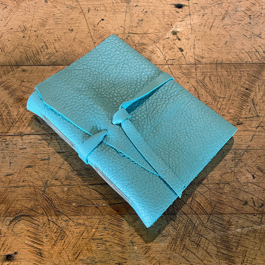 Hand Bound Leather Journal Turquoise