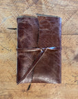 Large Hand Bound Leather Journal - Plain Pages