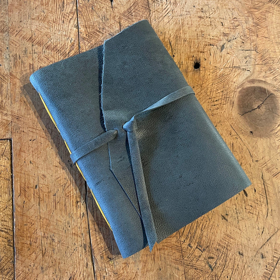 Large Hand Bound Leather Journal - Plain Pages