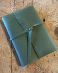 Large Hand Bound Leather Journal - Plain Pages