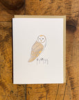 Barn Owl Letterpress Card
