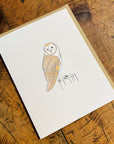 Barn Owl Letterpress Card