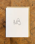 Bear in the Wild Minimal Adventure Letterpress Card