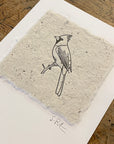 Bird Letterpress Prints on Handmade Paper