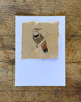 Bird Letterpress Prints on Handmade Paper with Watercolor