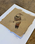 Bird Letterpress Prints on Handmade Paper with Watercolor