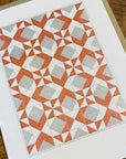 Blazing Arrows Quilt Letterpress Card