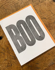 Boo Halloween Letterpress Card