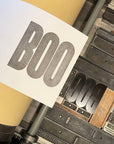 Boo Halloween Letterpress Card