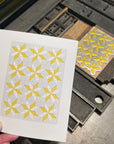 Bright Stars Quilt Letterpress Card