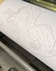 Broken Top Topographic Map Letterpress Print