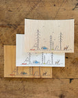 Minimal Adventure Letterpress and Watercolour Wood Prints - 4" x 6"
