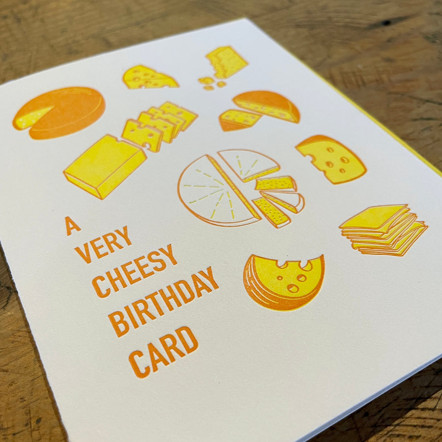 Cheesy Birthday Letterpress Card