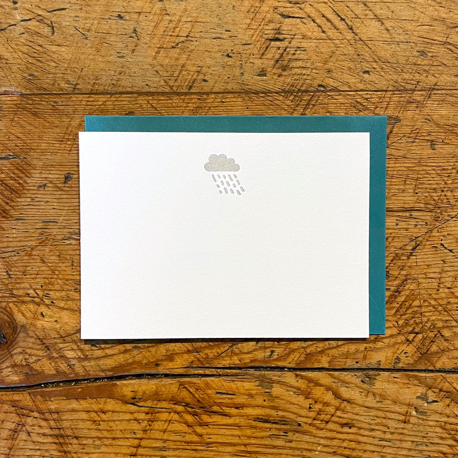Cloud Letterpress Gift Enclosure Card