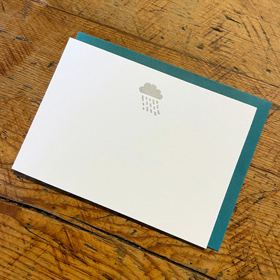 Cloud Letterpress Gift Enclosure Card
