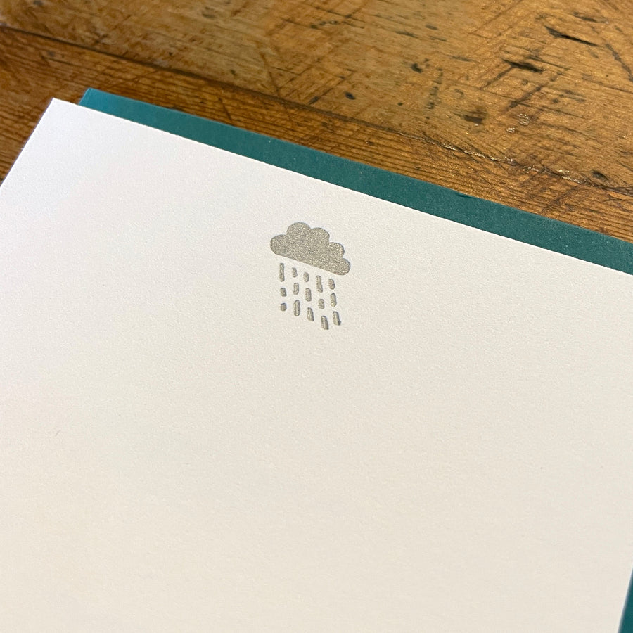 Cloud Letterpress Gift Enclosure Card