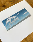 Clouds Over Bend Letterpress Print