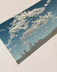 Clouds Over Bend Letterpress Print