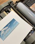 Clouds Over Bend Letterpress Print