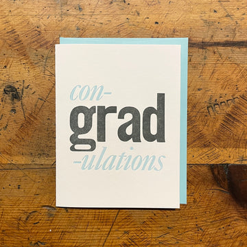 Con-grad-ulations Letterpress Card