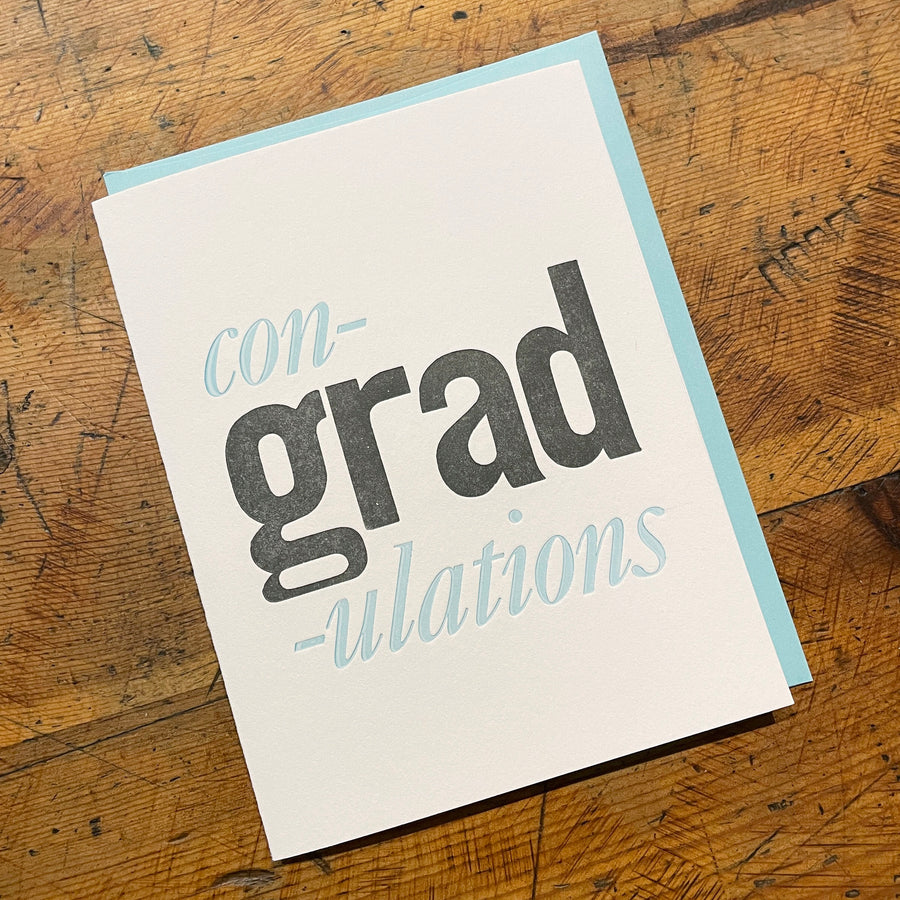 Con-grad-ulations Letterpress Card