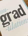 Con-grad-ulations Letterpress Card