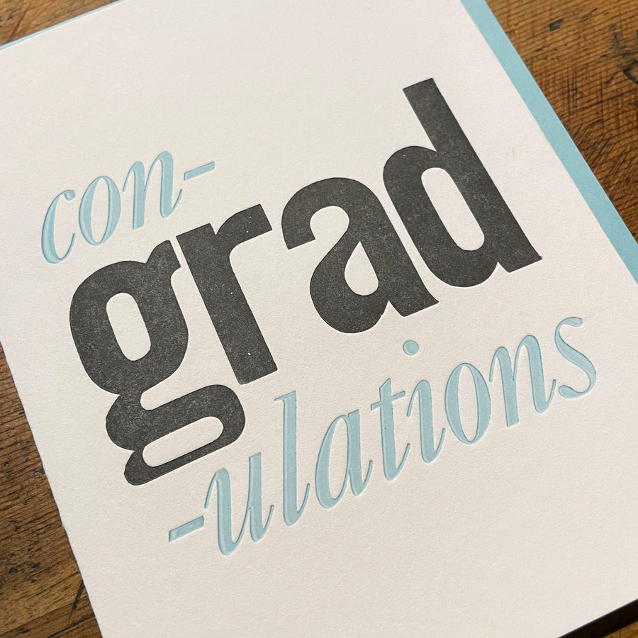Con-grad-ulations Letterpress Card