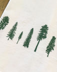 Conifers Screen Printed Tea Towel