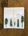 Conifers Screen Printed Tea Towel