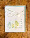 Fa La La Lla Llama Letterpress Card