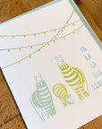 Fa La La Lla Llama Letterpress Card