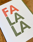 Fa La La Letterpress Holiday Card