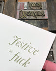Festive As Fuck Letterpress Holiday Card