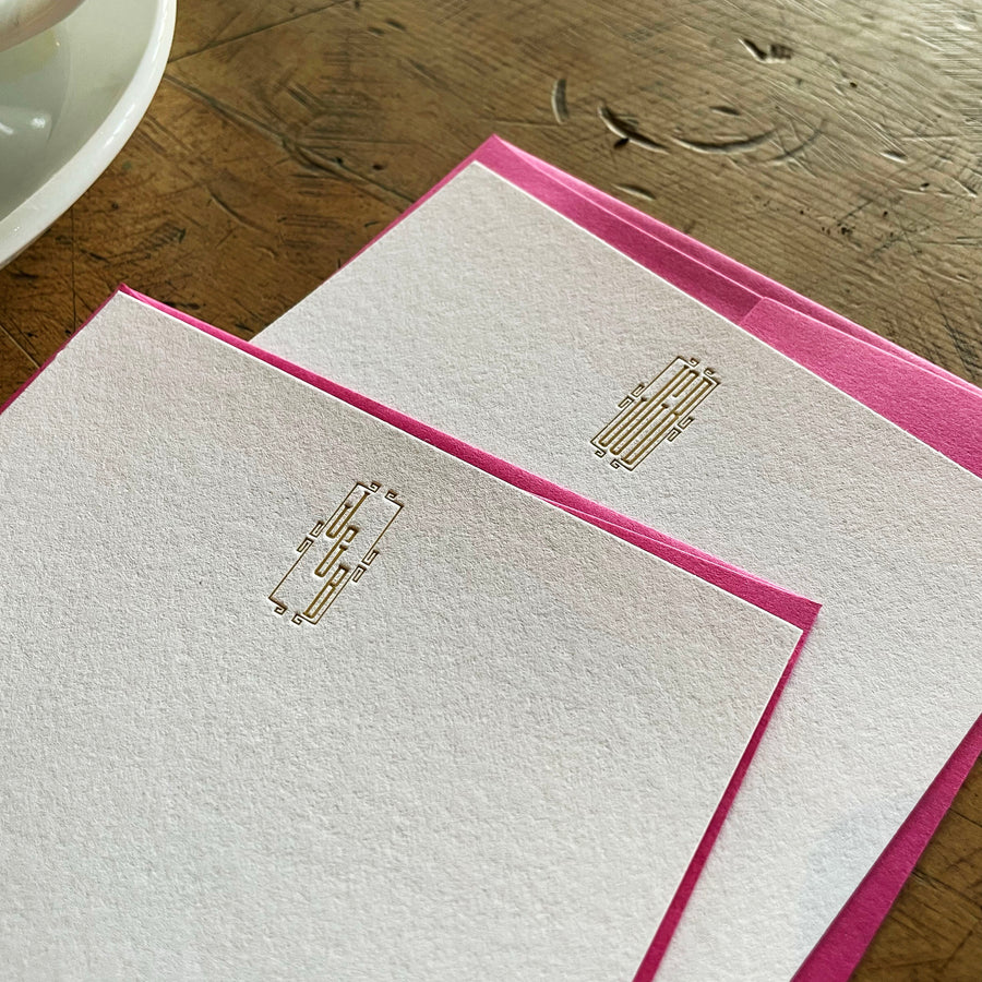 Custom Letterpress Notecards - Fifth Avenue Monograms