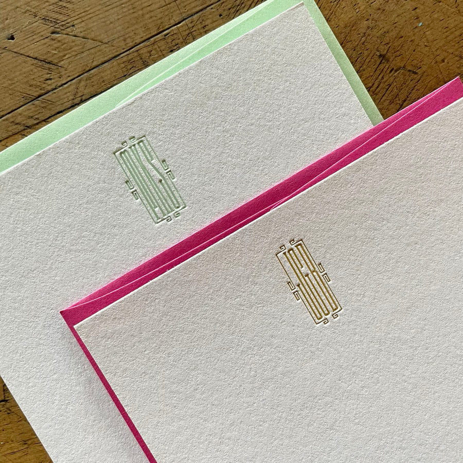 Custom Letterpress Notecards - Fifth Avenue Monograms