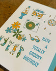 Groovy Birthday Letterpress Card