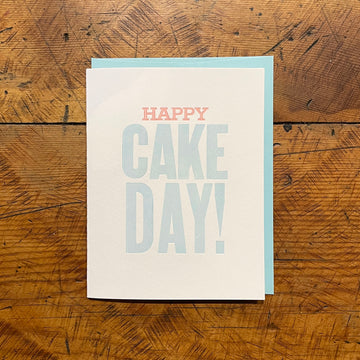 Happy Cake Day Letterpress Birthday Card