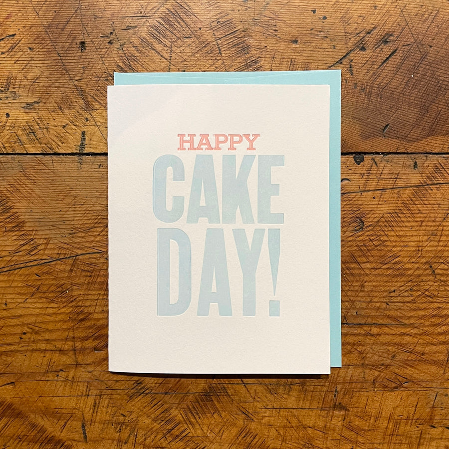 Happy Cake Day Letterpress Birthday Card