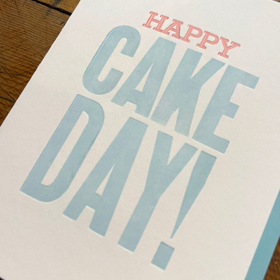 Happy Cake Day Letterpress Birthday Card