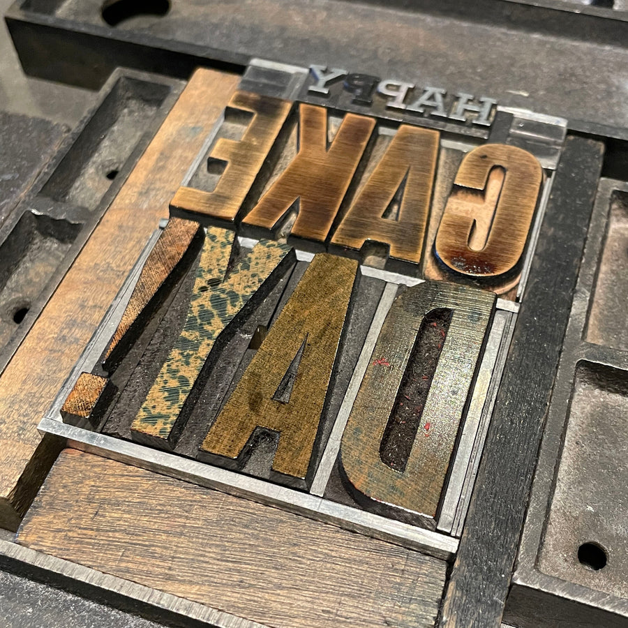 Happy Cake Day Letterpress Birthday Card