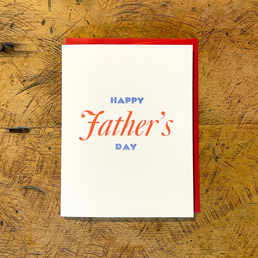 Happy Father's Day Letterpress Card
