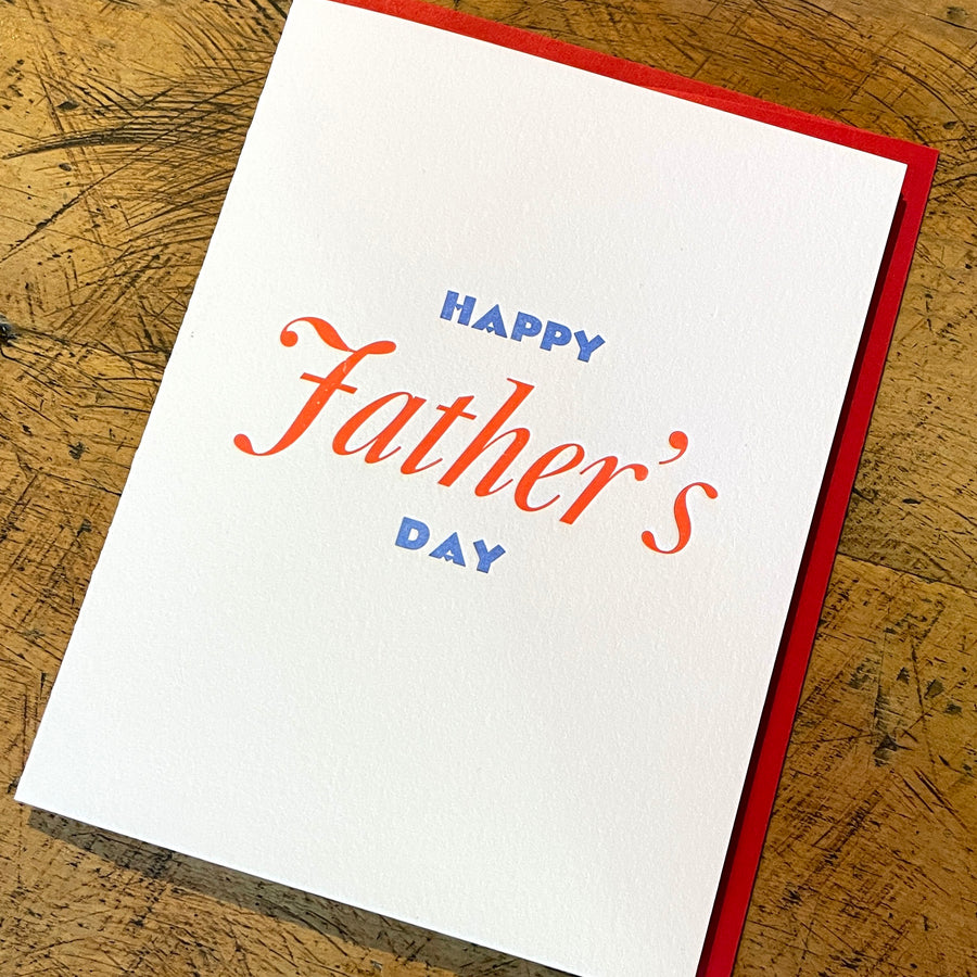 Happy Father's Day Letterpress Card