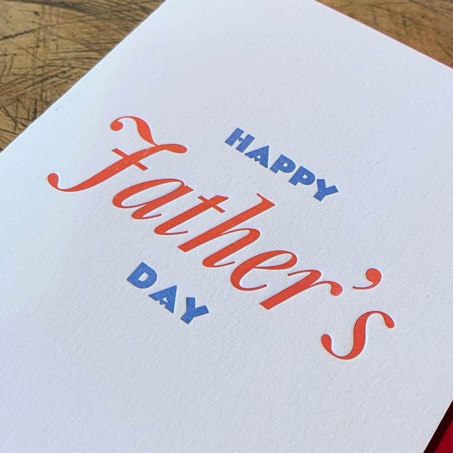 Happy Father's Day Letterpress Card