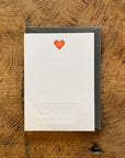 Heart Letterpress Gift Enclosure Card
