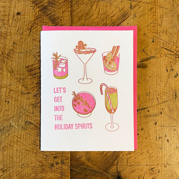 Holiday Spirits Letterpress Card