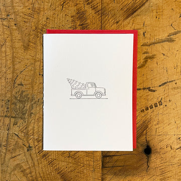Holiday Truck Letterpress Cards