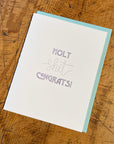 Holy Shit Congrats Letterpress Card