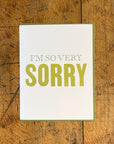 I'm So Very Sorry Letterpress Card