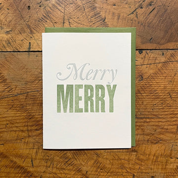 Merry Merry Letterpress Holiday Card